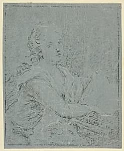 Woman at Spinet by Angelica Kauffmann
