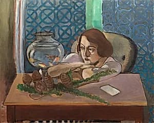 Woman before an Aquarium by Henri Matisse