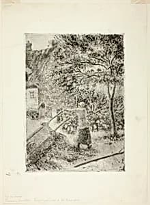 Woman Emptying a Wheelbarrow by Camille Pissarro
