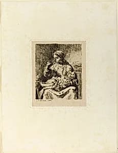 Woman Feeding Her Child by Jean François Millet