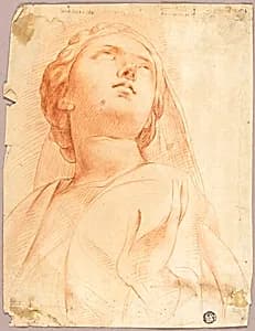 Woman Looking Upwards by Style of Edme Bouchardon