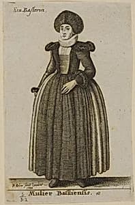 Woman of Basel by Wenceslaus Hollar