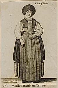 Woman of Basel by Wenceslaus Hollar