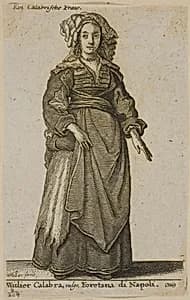 Woman of Calabria by Wenceslaus Hollar
