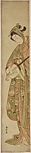 Woman Playing the Shamisen by Suzuki Harunobu