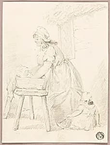Woman Washing Clothes by George Morland