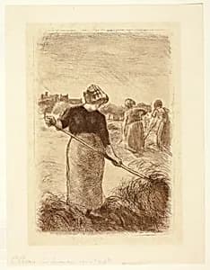 Women Tossing the Hay by Camille Pissarro