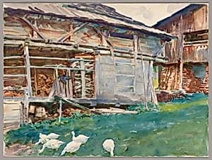 Woodsheds, Tyrol by John Singer Sargent