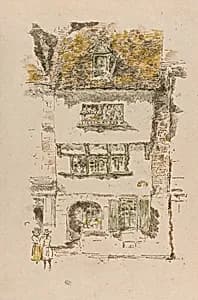 Yellow House, Lannion by James McNeill Whistler