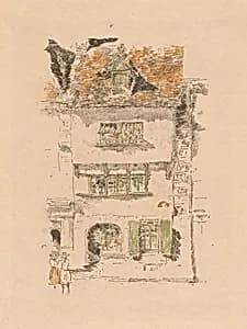 Yellow House, Lannion by James McNeill Whistler