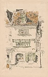 Yellow House, Lannion by James McNeill Whistler