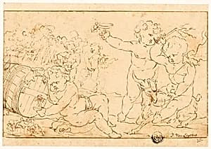 Young Bacchus and Companions by Ignatius van Logteren
