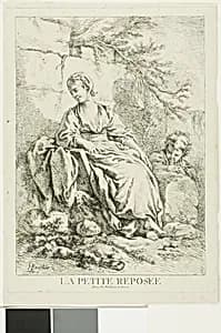 Young Woman Resting by François Boucher