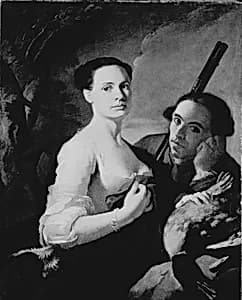 Young Woman with Hunter by Italian