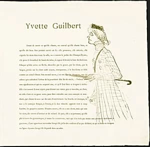 Yvette Guilbert by Henri de Toulouse-Lautrec