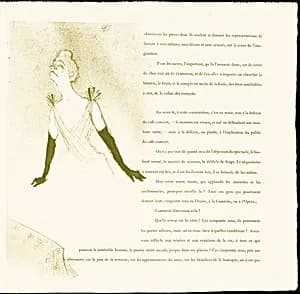Yvette Guilbert by Henri de Toulouse-Lautrec
