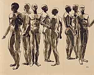Acht männliche Akte by Franz Barwig der Ältere