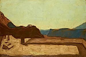 Am Kalvarienberg in Bozen by Albin Egger-Lienz