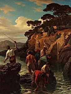 An der genuesischen Küste by Friedrich Alois Schönn