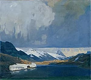 Bernina Gewitter by Alfred Poell