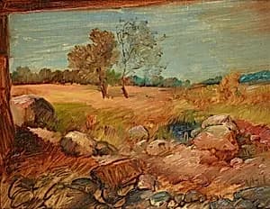 Blick aus einer Scheune by Wilhelm Busch