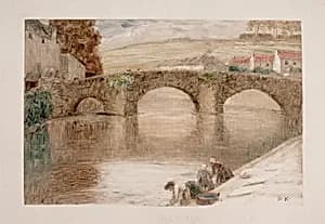 Brücke in Quimperlé I by Rudolf Konopa