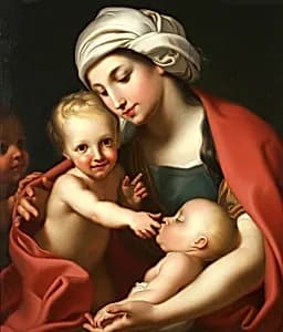 Caritas mit drei Kindern by Antonio Cavalucci