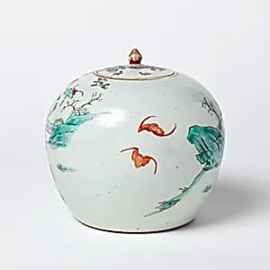 Chinesische Vase mit Deckel by Unbekannter Künstler