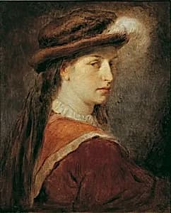 Dame mit Federhut by Hans Canon