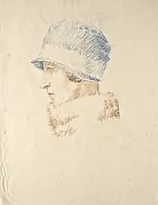 Dame mit Hut by Walther Gamerith