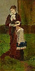 Dame mit Kind by Tina Blau