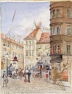 Der Judenplatz in Wien by H. Winter