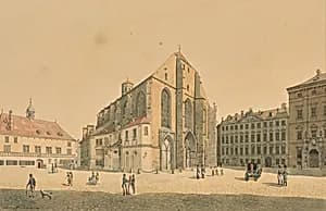 Der Minoritenplatz in Wien by Jakob Alt