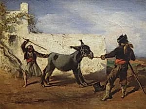 Der störrische Esel by Anton Romako