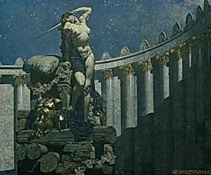 Dido auf dem Scheiterhaufen by Alexander Rothaug