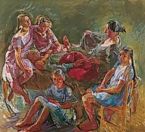 Die Familie des Künstlers by Anton Kolig