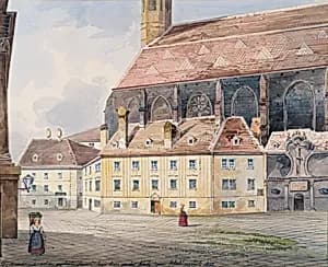 Die Minoritenkirche in Wien by Friedrich Leibold