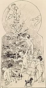 Engerln, Christbaum putzend by Carl Fröschl