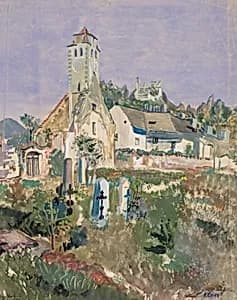 Friedhof in Dürnstein by Oskar Laske