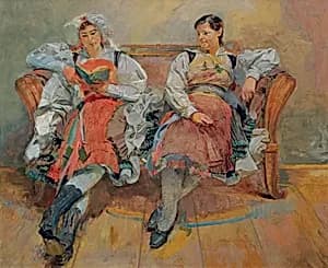 Gailtalerinnen by Franz Wiegele