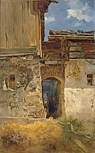 Gässchen in Hallstatt by Anton Schrödl