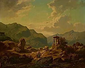 Gebirgslandschaft mit See