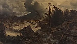 Gewittersturm im Hochgebirge by Albert Zimmermann