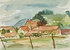 Glasfabrik beim Kalvarienberg by Anny Dollschein