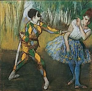 Harlekin und Colombine by Edgar Degas