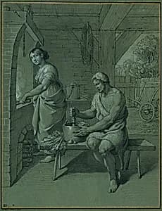 Herkules und Omphale by Peter Krafft
