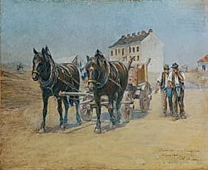 In der Hernalser Sandgstätte by Alphons Leopold Mielich