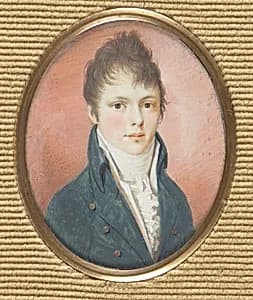 Jüngling in blauem Revers by Unbekannter Künstler