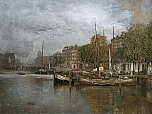 Kanal in Rotterdam by Robert Russ