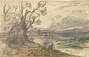 Landschaft am Fluss by Wilhelm Steinfeld